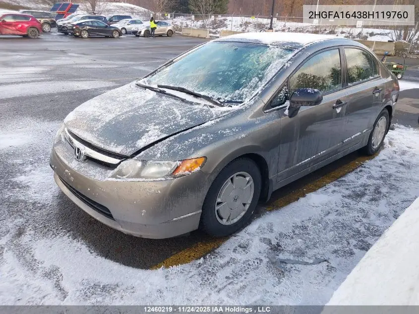 2HGFA16438H119760 2008 Honda Civic Dx-G