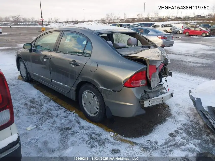2HGFA16438H119760 2008 Honda Civic Dx-G