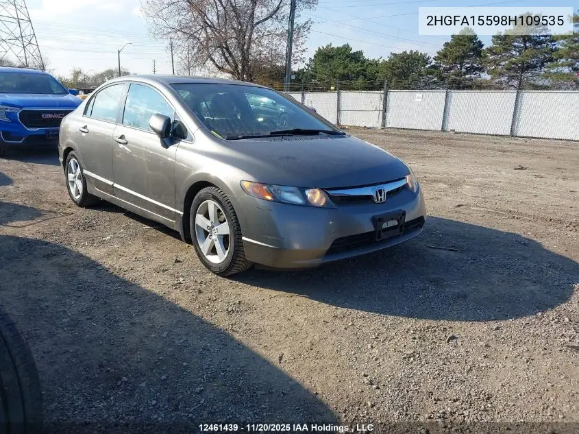 2HGFA15598H109535 2008 Honda Civic Lx