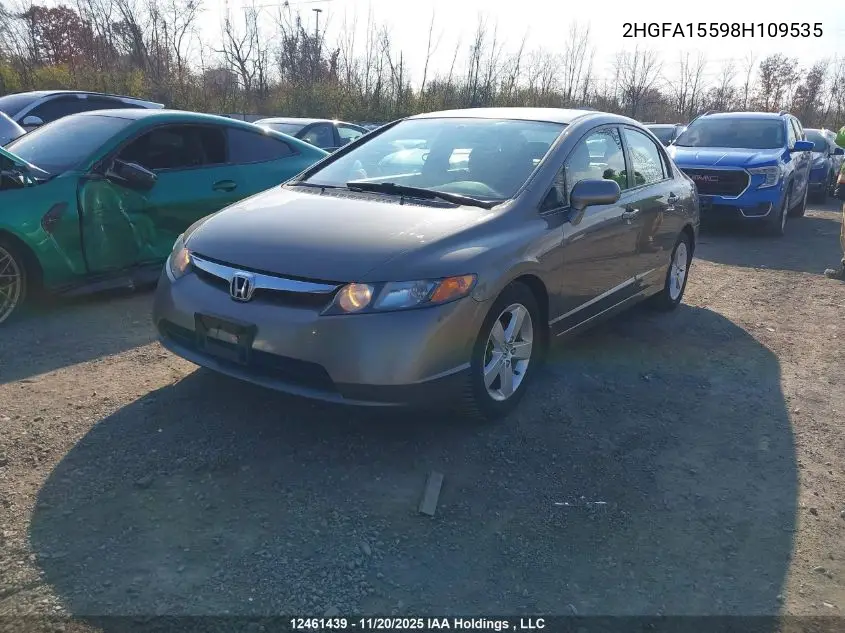 2HGFA15598H109535 2008 Honda Civic Lx