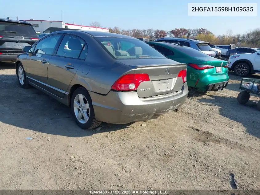 2HGFA15598H109535 2008 Honda Civic Lx