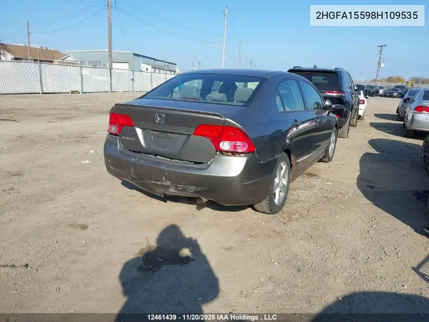 2HGFA15598H109535 2008 Honda Civic Lx