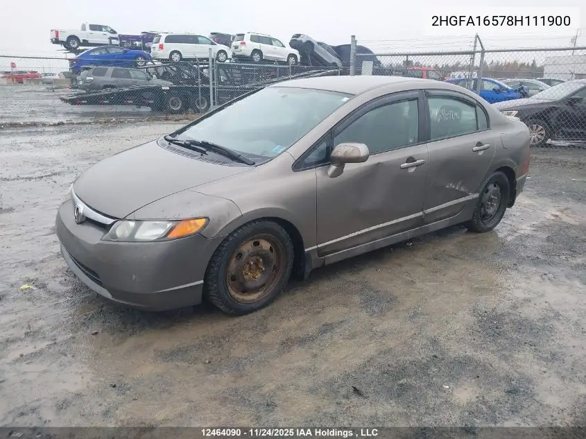 2HGFA16578H111900 2008 Honda Civic Lx