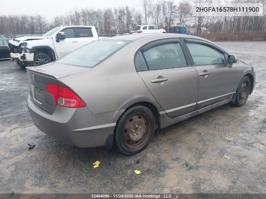 2HGFA16578H111900 2008 Honda Civic Lx