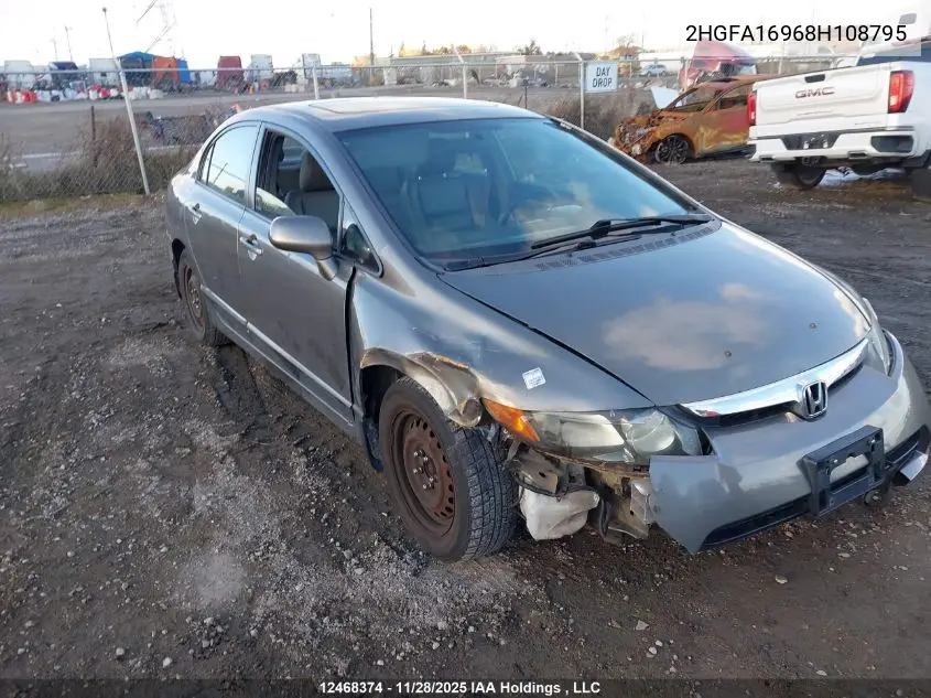 2HGFA16968H108795 2008 Honda Civic Ex-L