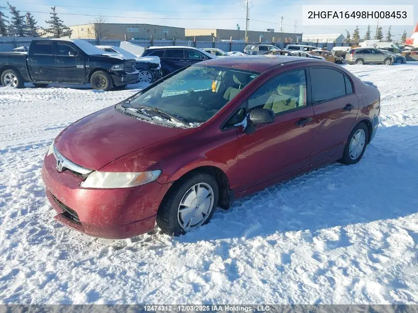 2HGFA16498H008453 2008 Honda Civic Dx-G