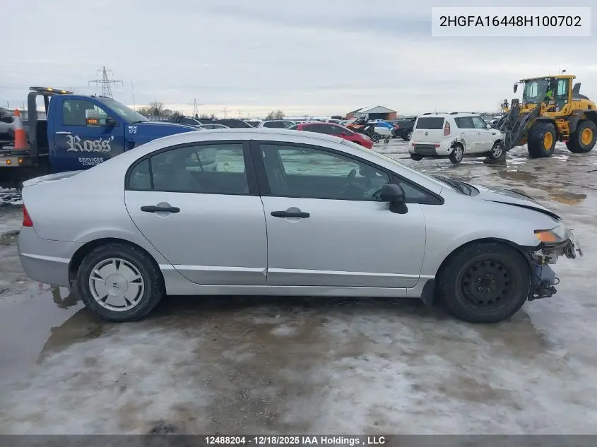 2HGFA16448H100702 2008 Honda Civic Dx-G
