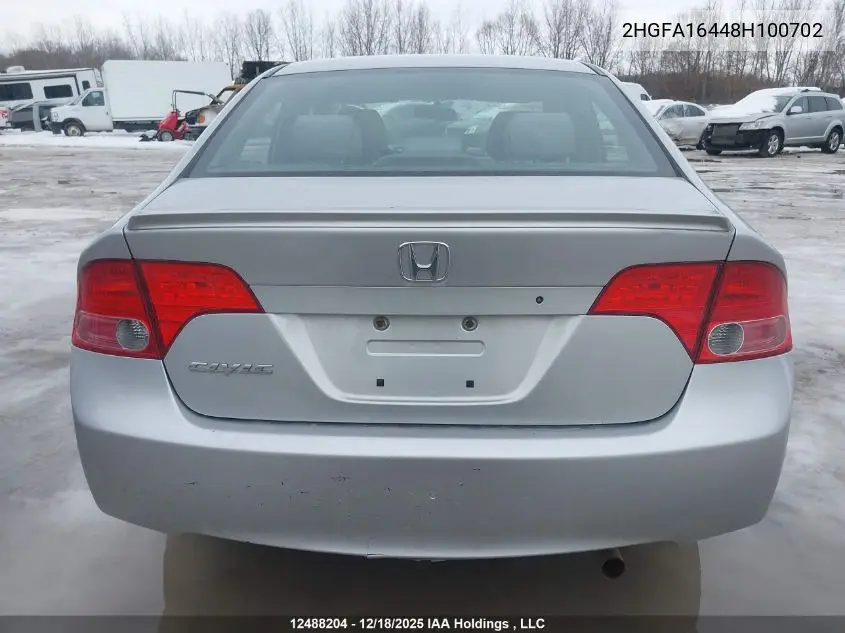 2HGFA16448H100702 2008 Honda Civic Dx-G