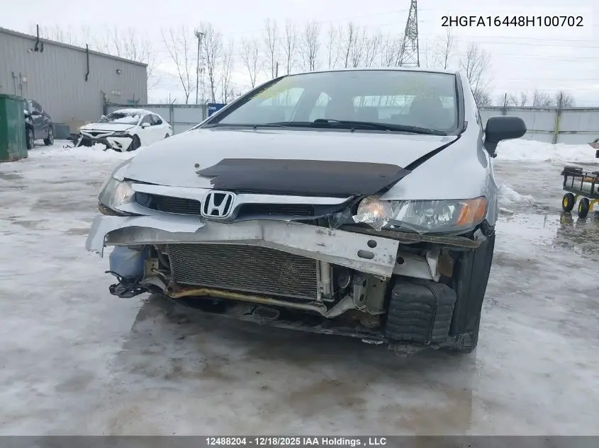 2HGFA16448H100702 2008 Honda Civic Dx-G
