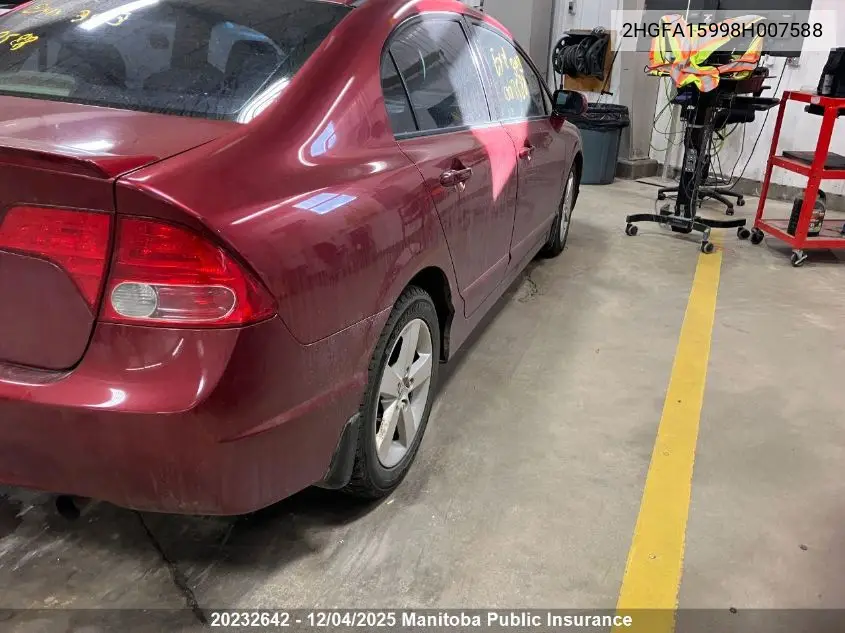 2HGFA15998H007588 2008 Honda Civic Ex-L