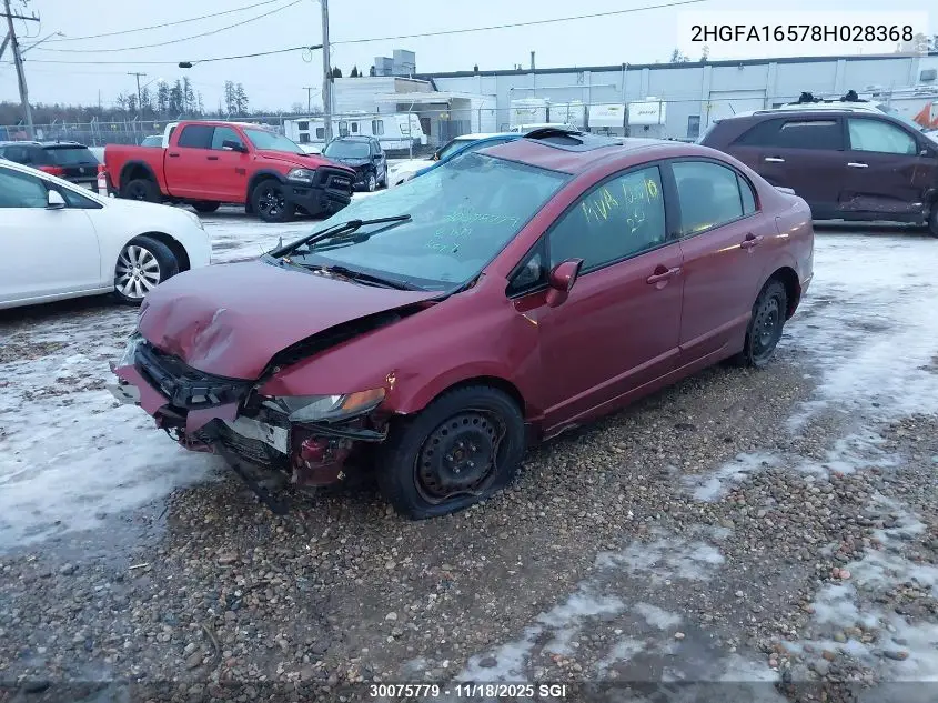 2HGFA16578H028368 2008 Honda Civic Lx