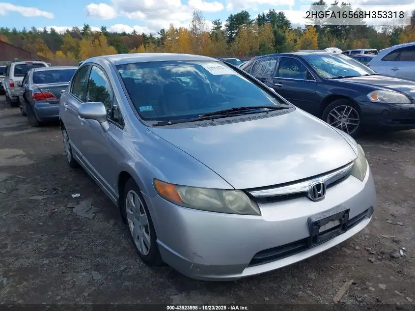 2HGFA16568H353318 2008 Honda Civic Lx