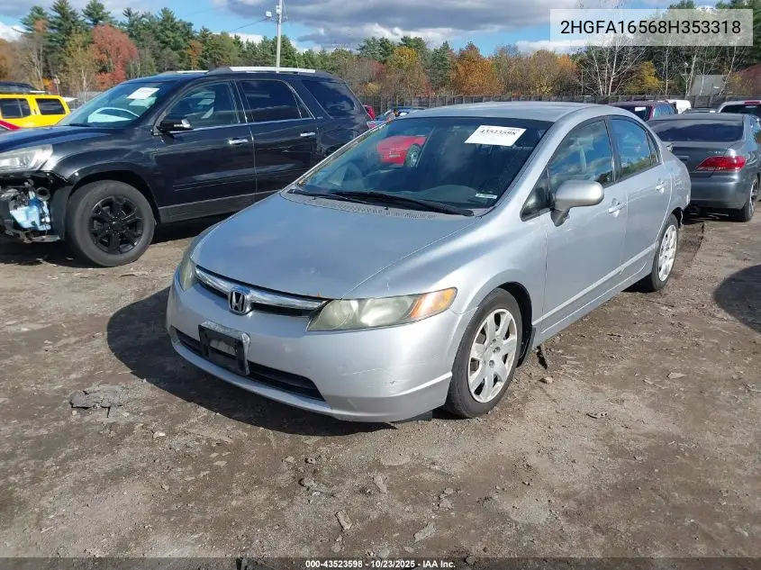 2HGFA16568H353318 2008 Honda Civic Lx