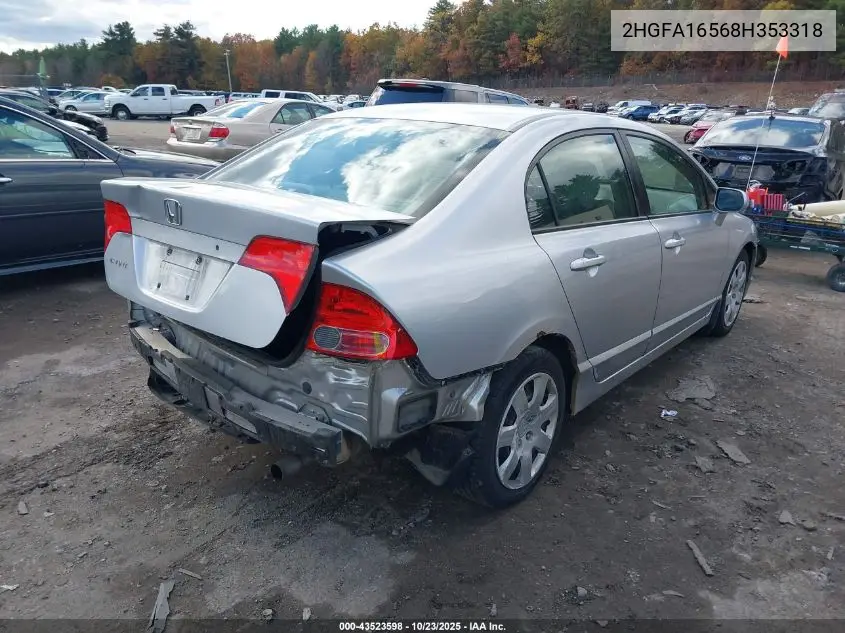 2HGFA16568H353318 2008 Honda Civic Lx