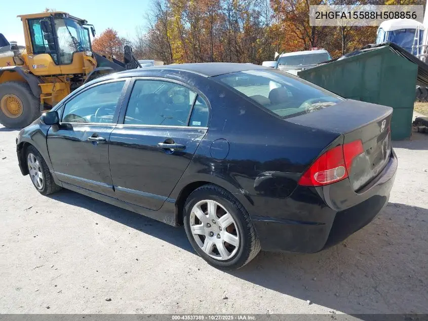 2HGFA15588H508856 2008 Honda Civic Lx