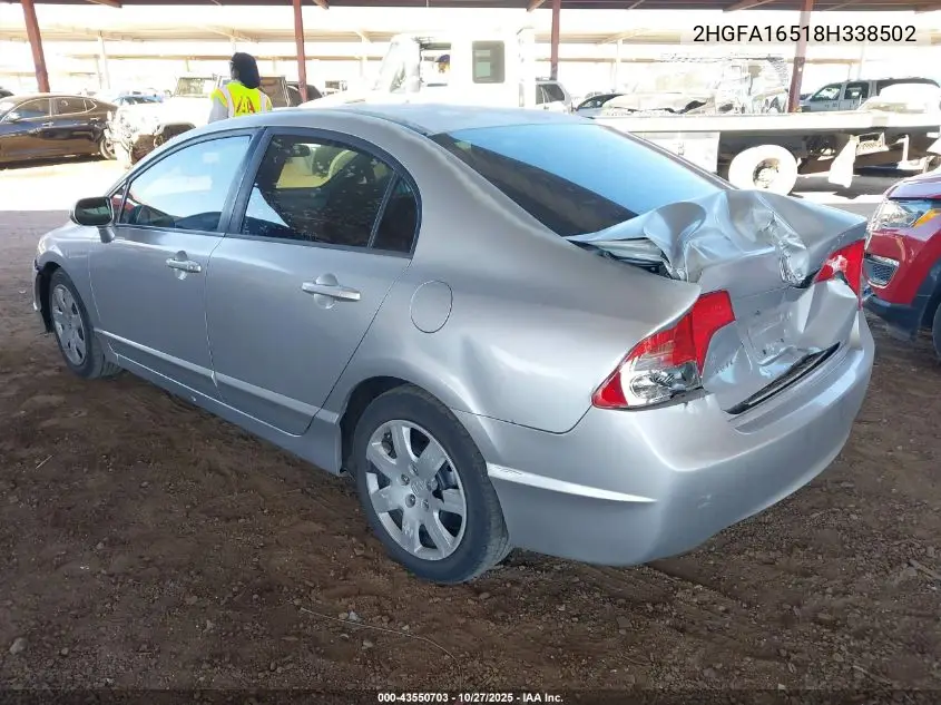 2HGFA16518H338502 2008 Honda Civic Lx