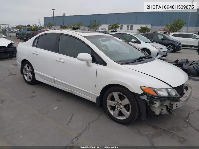 2HGFA16948H509875 2008 Honda Civic Ex-L