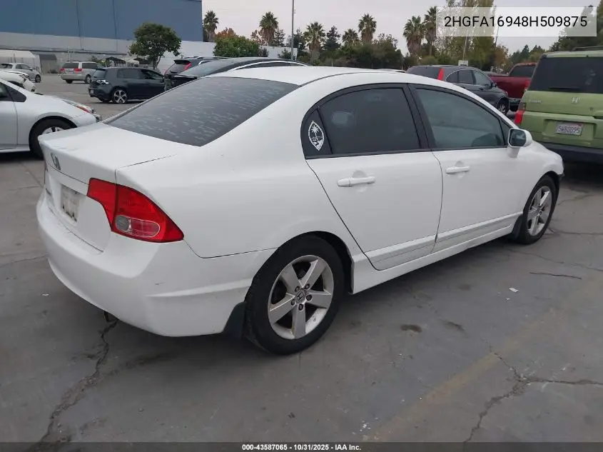 2HGFA16948H509875 2008 Honda Civic Ex-L