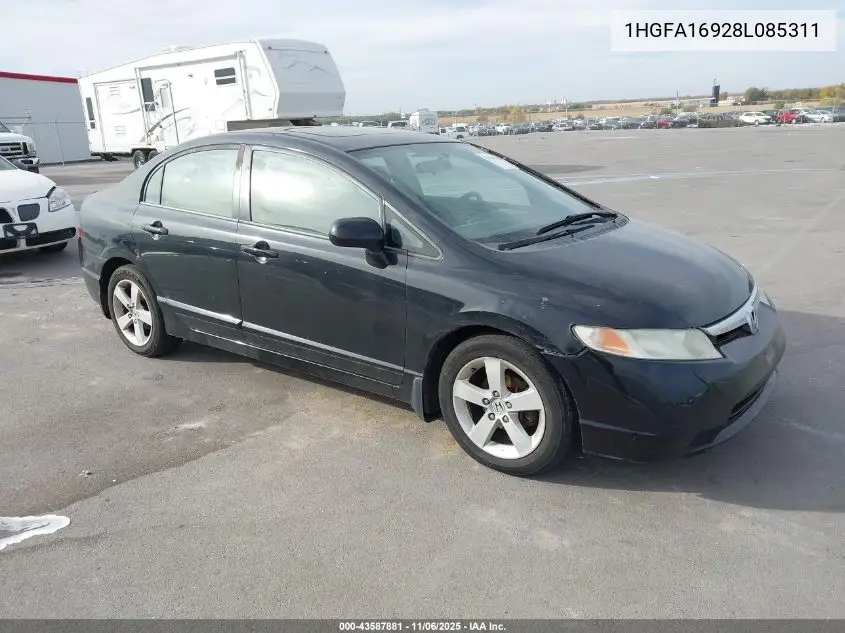 1HGFA16928L085311 2008 Honda Civic Ex-L