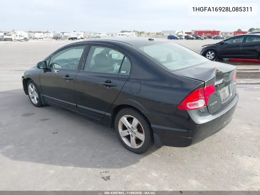 1HGFA16928L085311 2008 Honda Civic Ex-L