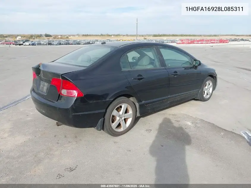 1HGFA16928L085311 2008 Honda Civic Ex-L