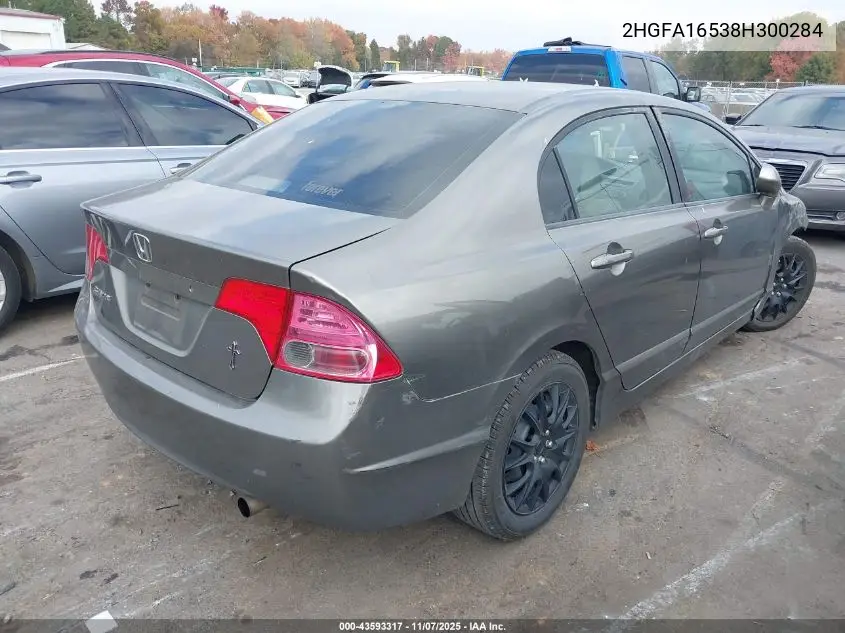 2HGFA16538H300284 2008 Honda Civic Lx