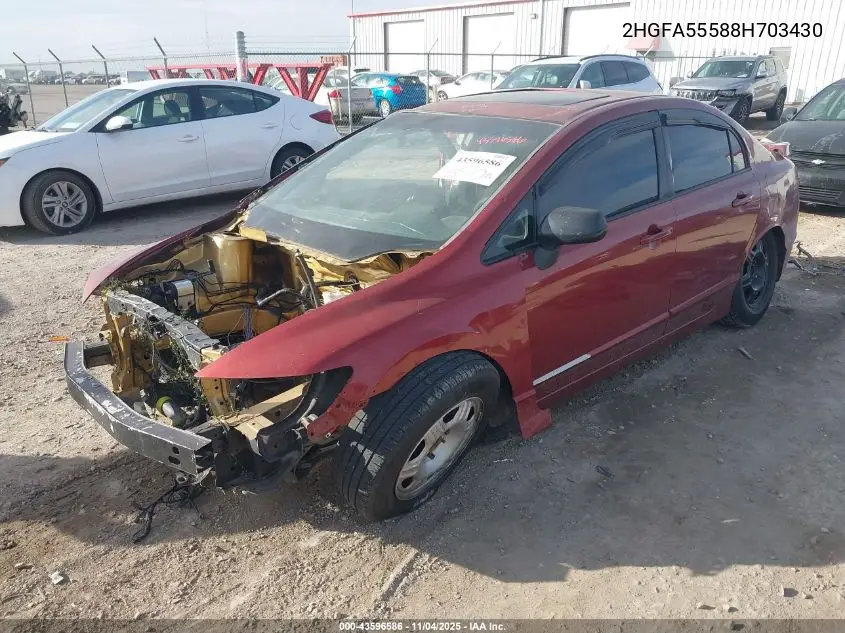 2HGFA55588H703430 2008 Honda Civic Si/Si Mugen