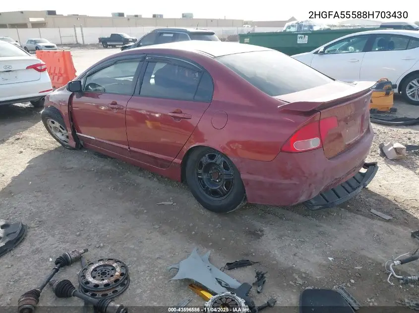 2HGFA55588H703430 2008 Honda Civic Si/Si Mugen