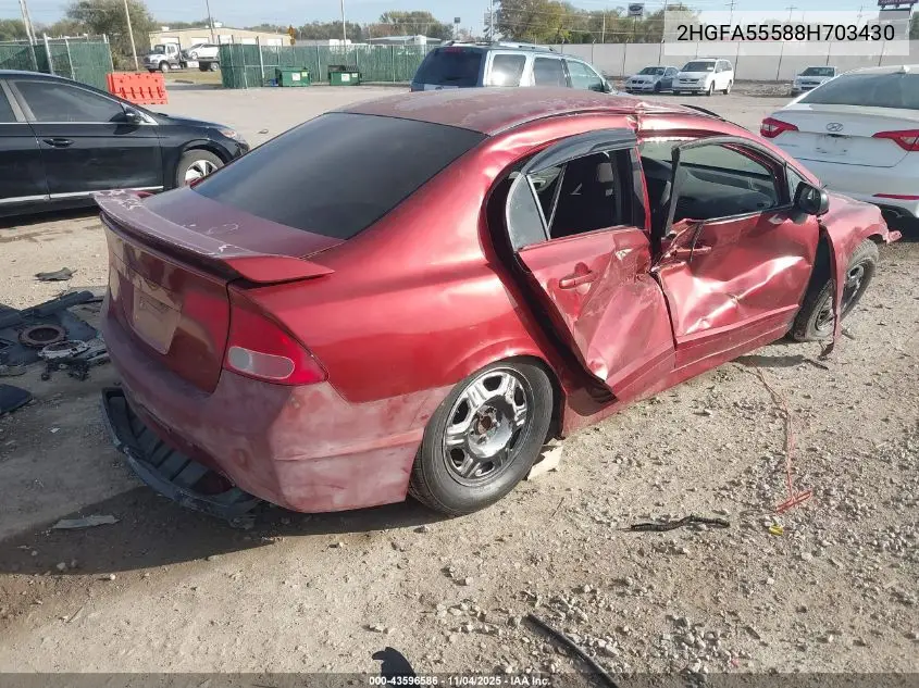 2HGFA55588H703430 2008 Honda Civic Si/Si Mugen