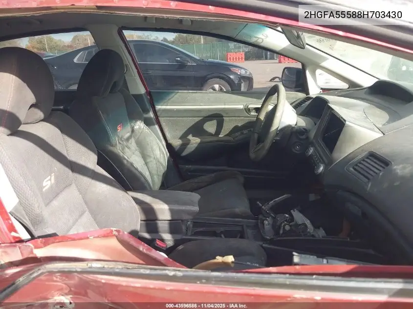 2HGFA55588H703430 2008 Honda Civic Si/Si Mugen