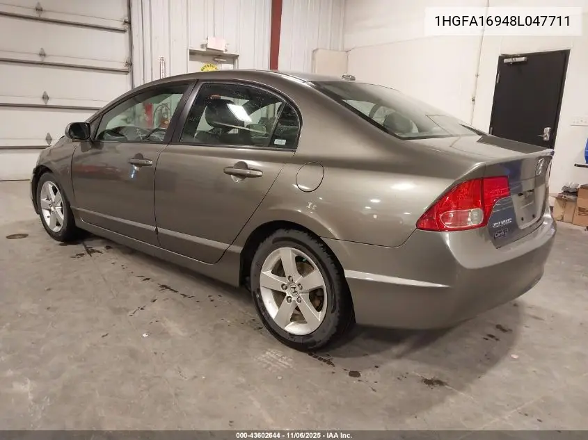 1HGFA16948L047711 2008 Honda Civic Ex-L