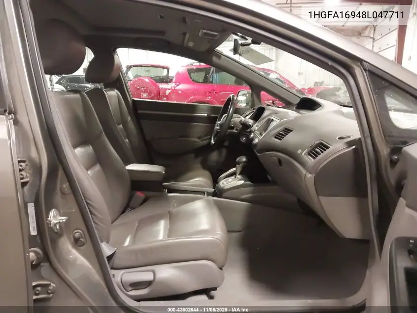 1HGFA16948L047711 2008 Honda Civic Ex-L