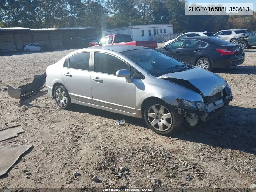2HGFA16588H353613 2008 Honda Civic Lx