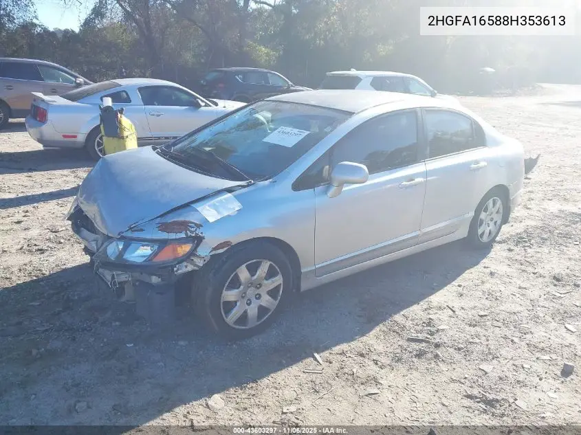 2HGFA16588H353613 2008 Honda Civic Lx