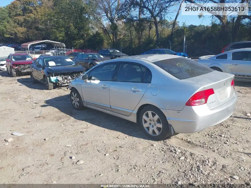 2HGFA16588H353613 2008 Honda Civic Lx