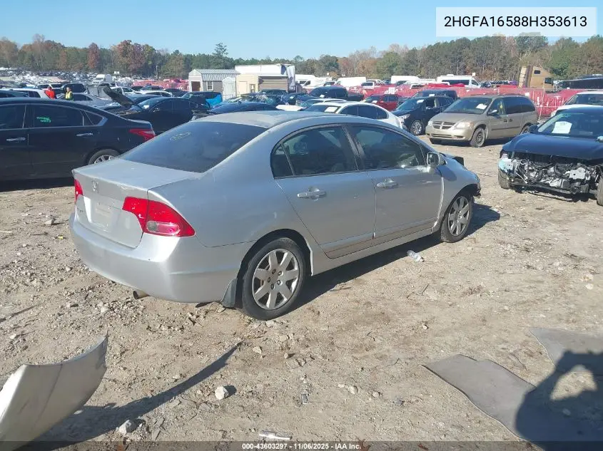 2HGFA16588H353613 2008 Honda Civic Lx