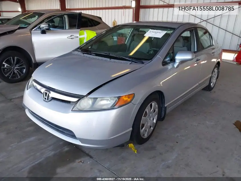 1HGFA15558L008785 2008 Honda Civic Lx