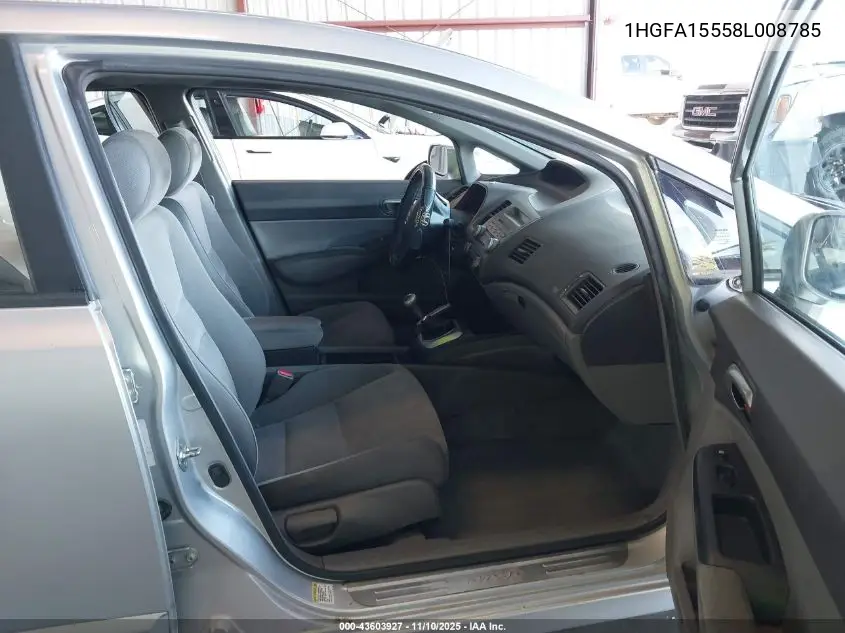 1HGFA15558L008785 2008 Honda Civic Lx