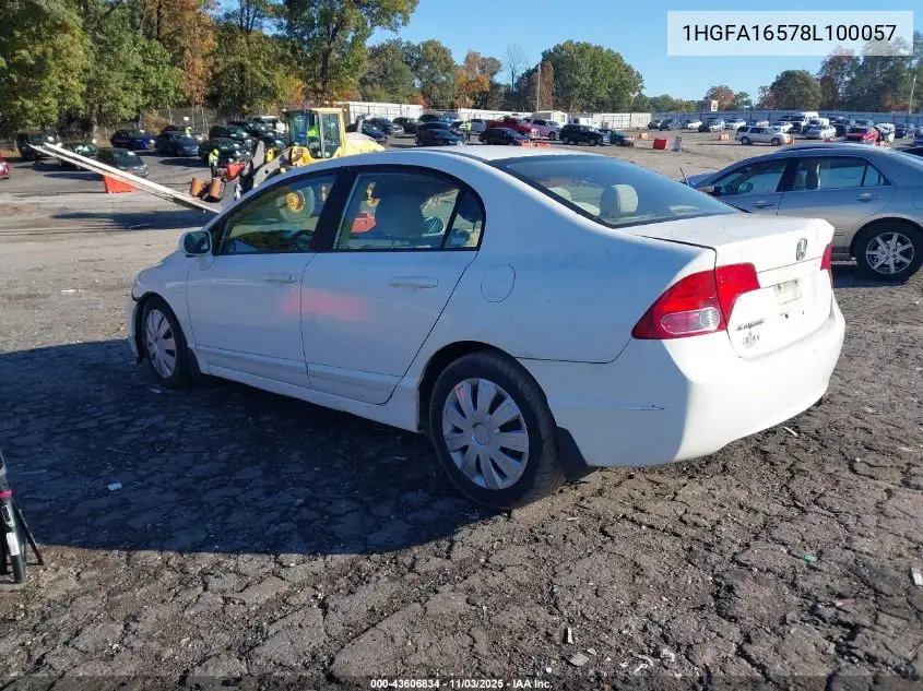 1HGFA16578L100057 2008 Honda Civic Lx