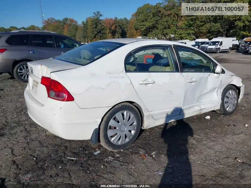 1HGFA16578L100057 2008 Honda Civic Lx