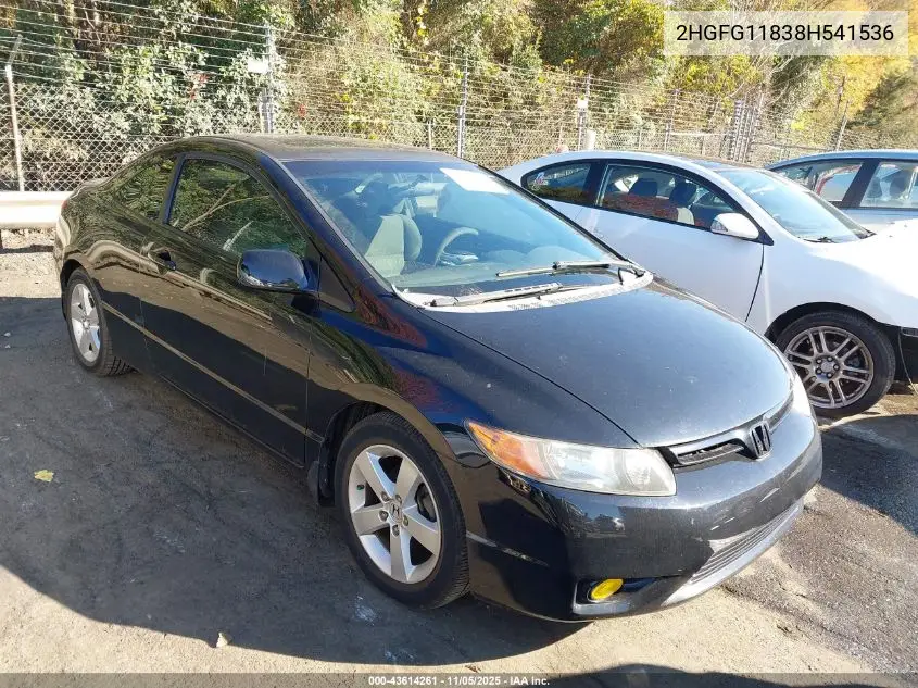 2HGFG11838H541536 2008 Honda Civic Ex