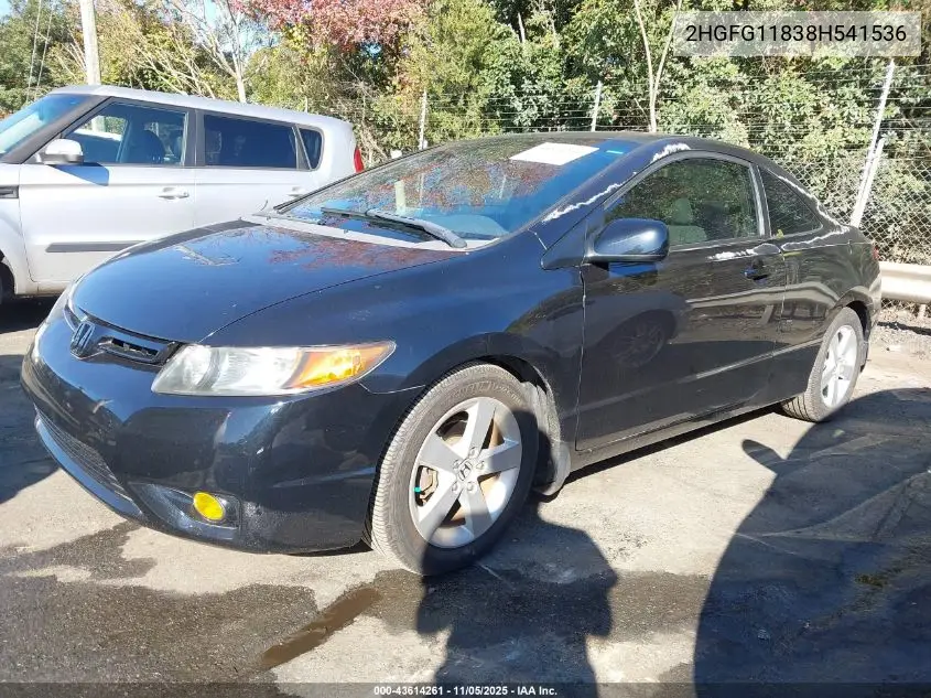2HGFG11838H541536 2008 Honda Civic Ex