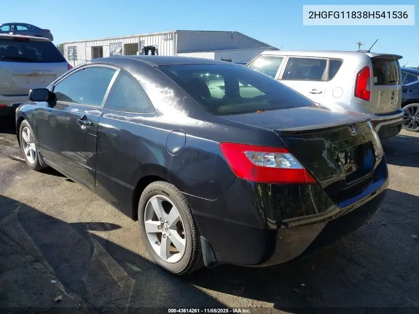 2HGFG11838H541536 2008 Honda Civic Ex