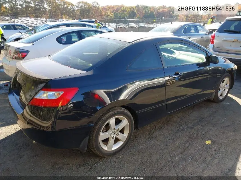 2HGFG11838H541536 2008 Honda Civic Ex