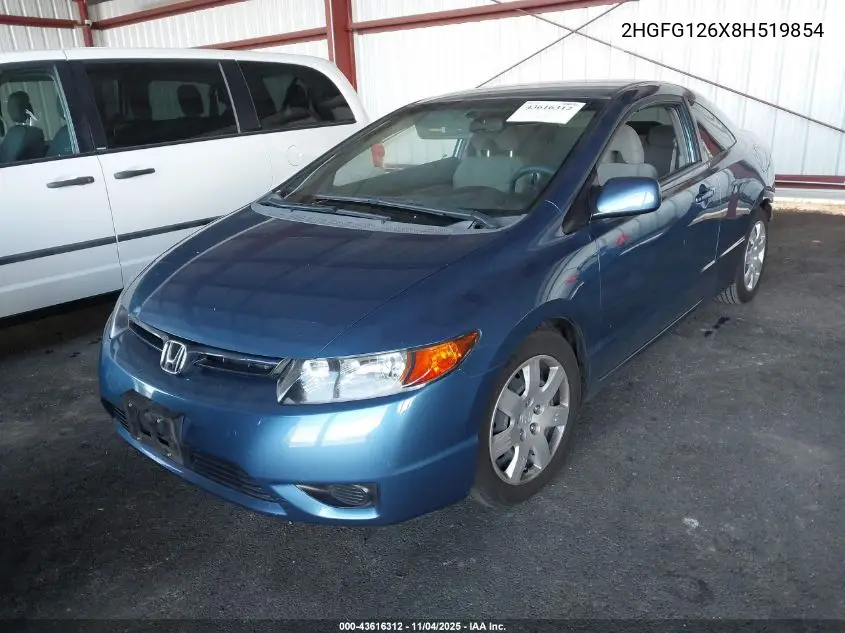 2HGFG126X8H519854 2008 Honda Civic Lx