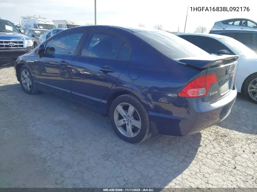 1HGFA16838L092176 2008 Honda Civic Ex