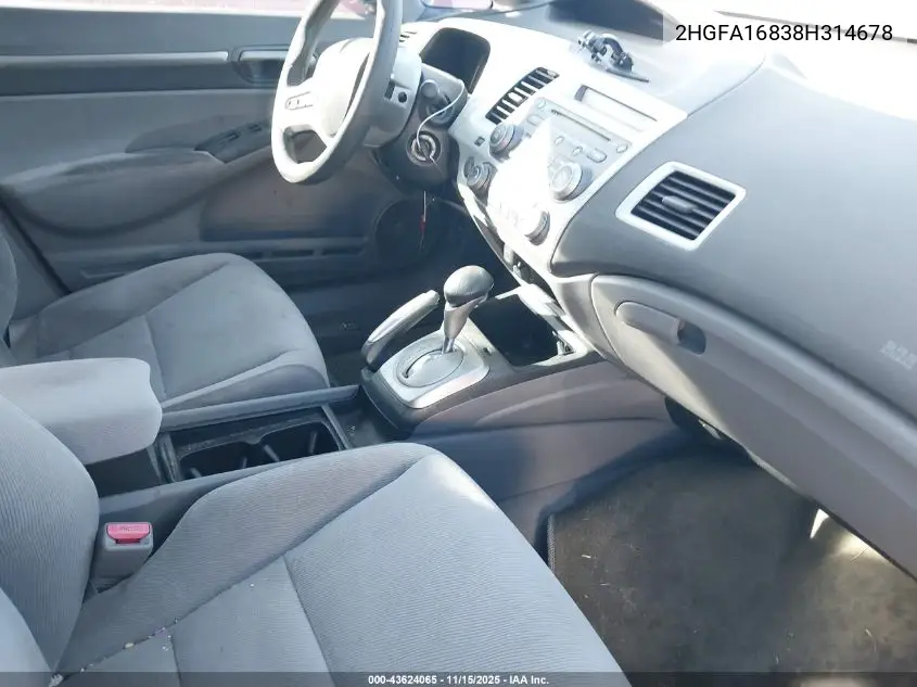 2HGFA16838H314678 2008 Honda Civic Ex
