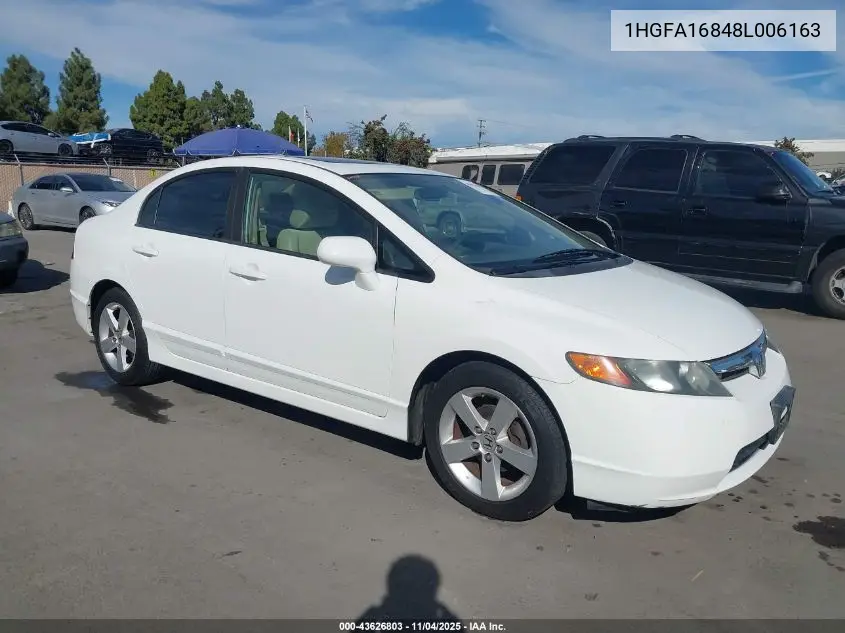 1HGFA16848L006163 2008 Honda Civic Ex