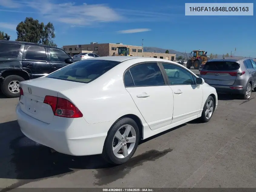 1HGFA16848L006163 2008 Honda Civic Ex