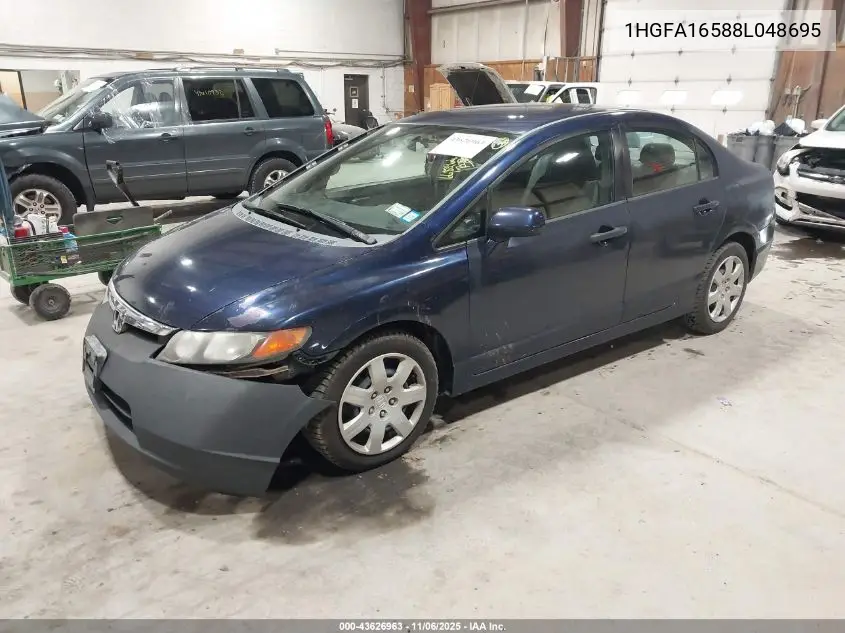 1HGFA16588L048695 2008 Honda Civic Lx